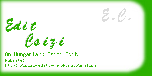 edit csizi business card